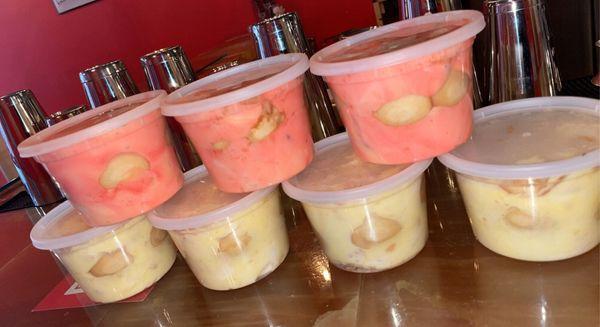 Banana Pudding & Strawberry Banana Pudding