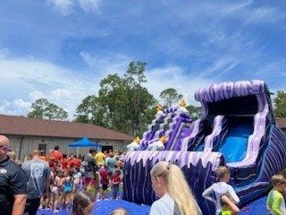 Awesome purple slide.