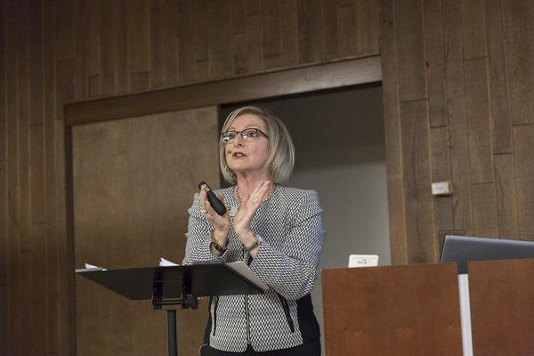 Presenting Networking Etiquette for business students at Oral Roberts University