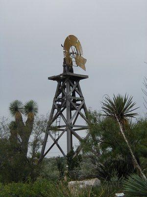 This is a windmill at the Judge Roy Bean Museum near Comstock, TX.