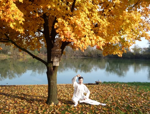 Tai Chi practice outside