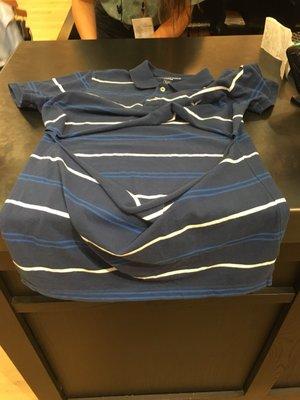 Torn polo after 18 days.