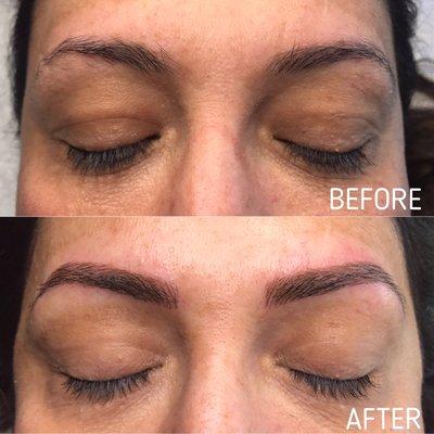 Microblading before and after