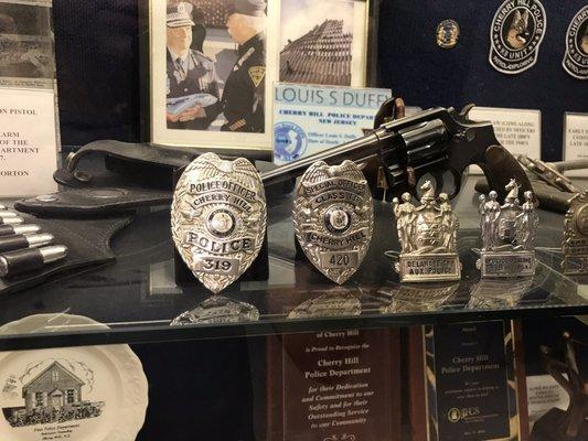 Nice little display of various antique and not so antique law enforcement equipment