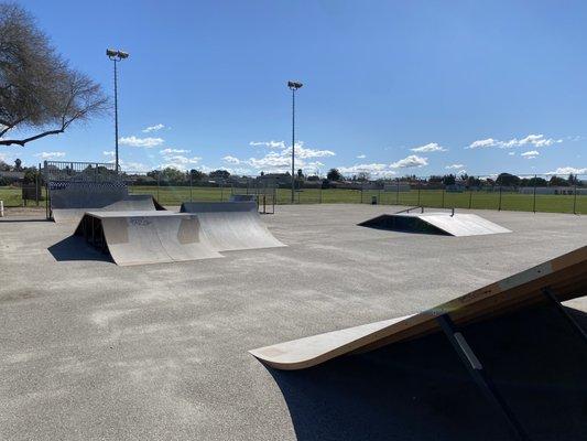 Skate ramps at the Veterans Sports Complex.