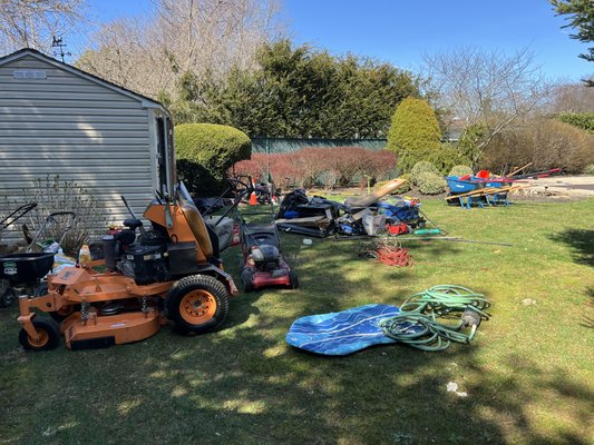 Equipment in the yard.