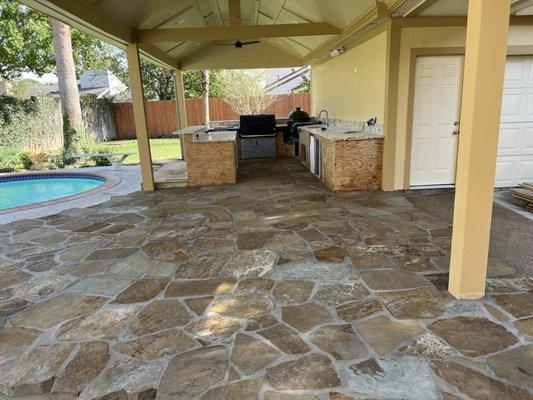 Flagstone patio