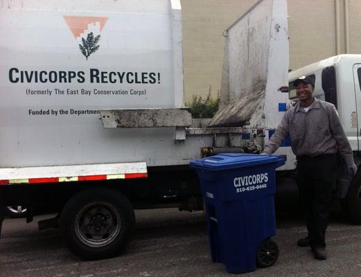 Civicorps provides Recycling Collection Services to small businesses throughout Alameda County while proving job training for youth