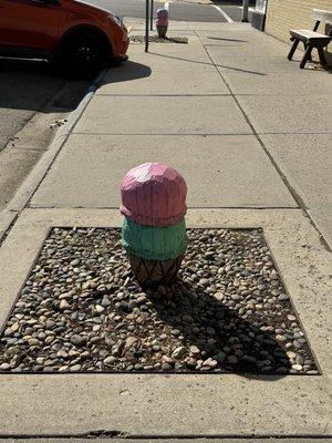 Outside, cute ice cream cones