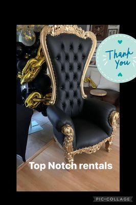 Black /gold Throne chair