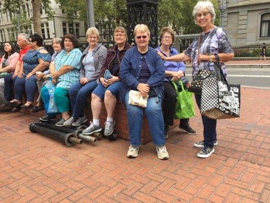 At Pioneer Square for an outing