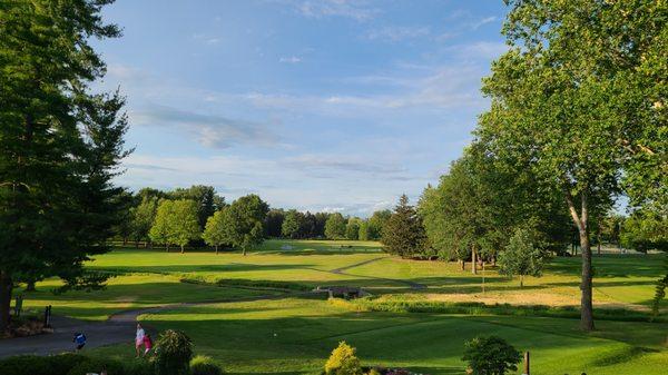 Peaceful sunset over 1st tee.