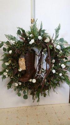 Gone Riding Funeral Wreath