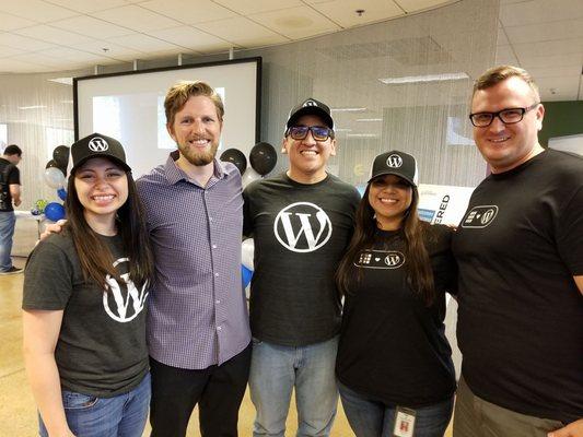 A picture with Matt Mullenweg, the creator of WordPress and the current lead developer of the CMS.