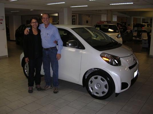 Dina and I when we bought her new little work car "Bunny"