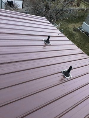 Metal roof installation