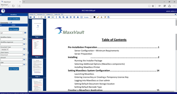 MaxxCloud document viewer