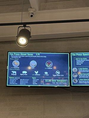 Taco Menu