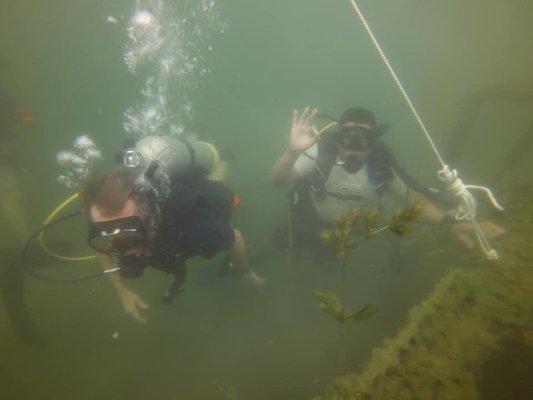 Diving in Mammoth Lake