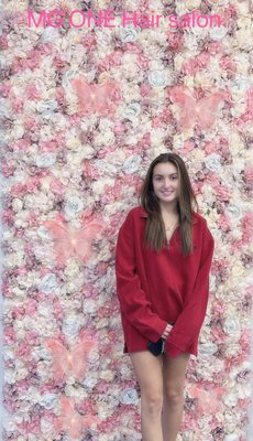 We have flower walls in our shop where customers can take pictures.