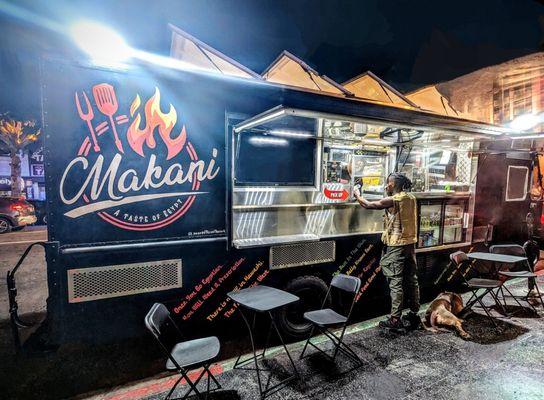 MAKANI Food Truck on Hollywood Blvd near the corner of Hollywood Blvd and Vine Street.