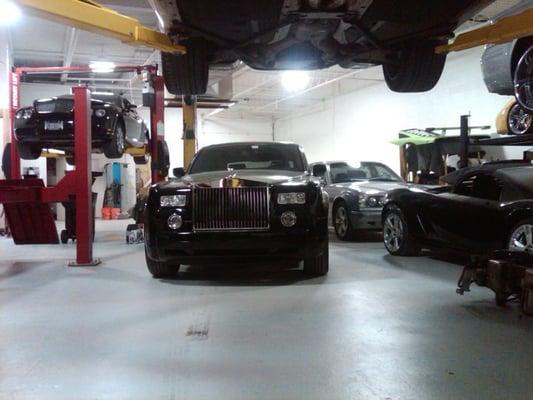 Inside Exotic Motorwerks Repair Facility