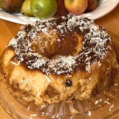 Coconut bread pudding