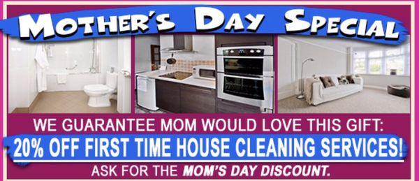 Mothers Day Special 2 hour house clean for $50