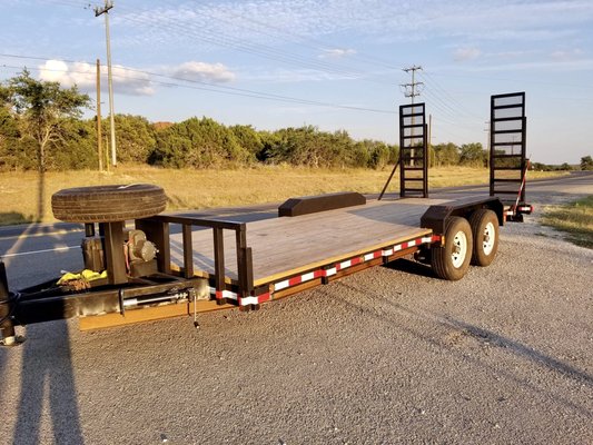 20' custom built trailer.