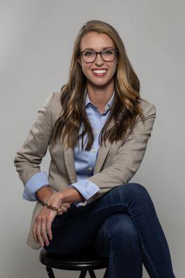 Business headshot taken int sudio in Fayetteville, Arkansas.