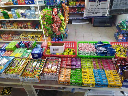 Wide variety of candies