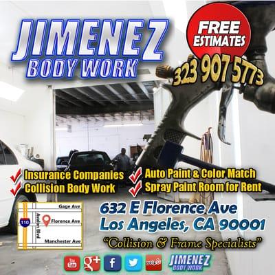 #autoinsurance #auto #freeestimates #sprayroom #florenceave #paintsprayroom #aseguranzadecarro #jimenezauto #jimenez