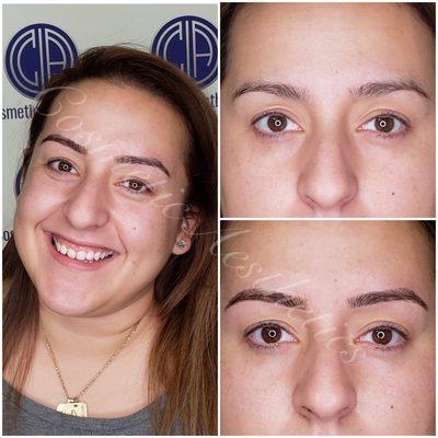 Students work! Microblading