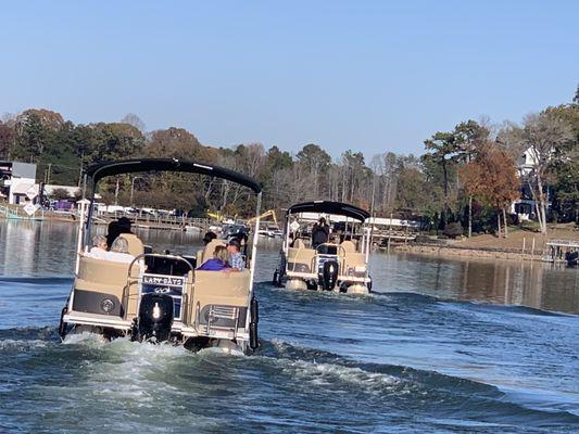 Our 3 boat fall foliage group