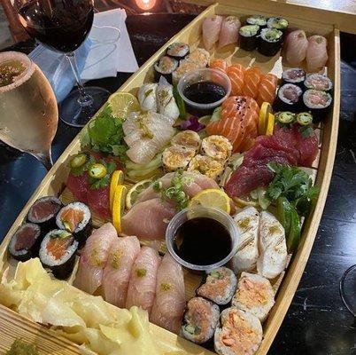 Sushi Boat or Platter available Hamachi Sushi Beverly Hills Best Sushi Bar