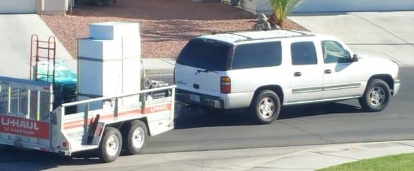 the vehicle and trailer they used