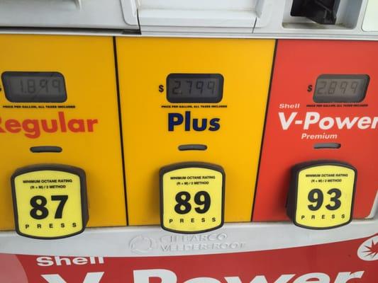 Absurd pricing! $1.00 more for super (which I have to use for our MB's). That makes their super 80 cents a gallon more than Costco!!