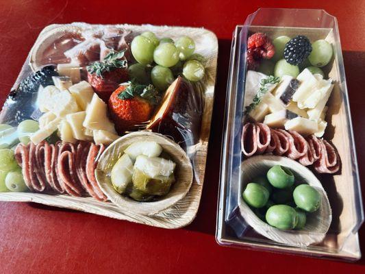 Charcuterie options from Olive + Pine