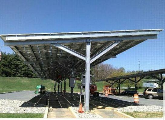 Construction of solar carport