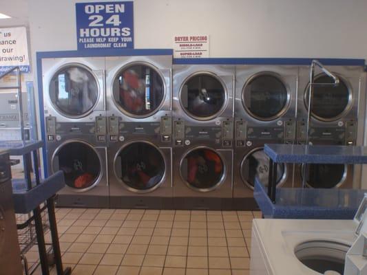 Brand New dryers, Even SUPERLoad Dryers for large items. We're the only Laundromats in Clermont County with SuperLoad Dryers