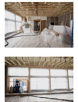 Retail space, Interior ceiling framing