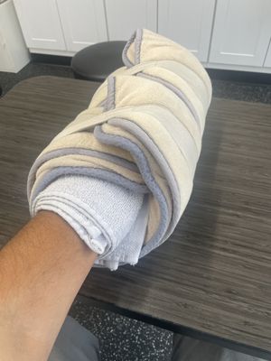 Warming the tendon's prior to therapy.