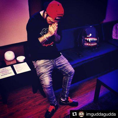 Lord Gudda AKA Gudda Gudda putting in work in our Professional Recording Studio