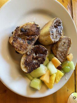 French toast and fruit. Yum!