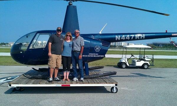 Me and the parents after our flight