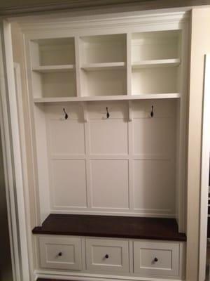 Hallway mudroom from Kintz Cabinets