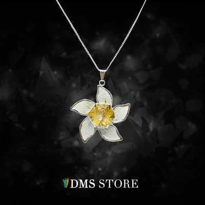 Citrine Flower Pedant