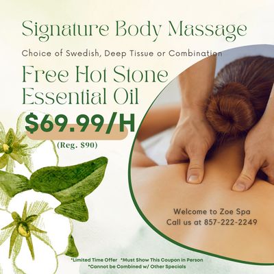 Zoe Spa
 40 Harrison Ave Unit 2A, Chinatown Boston, MA 02111
 Call us at 857-222-2249