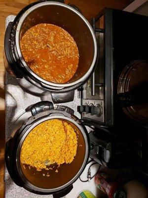 Shredded mexican beef and spanish rice