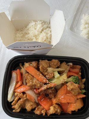 Sesame Chicken w/ Jasmine Rice